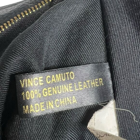 Vince Camuto Eliza Black Soft Pebbled Leather Tote Bag - Picture 9 of 13